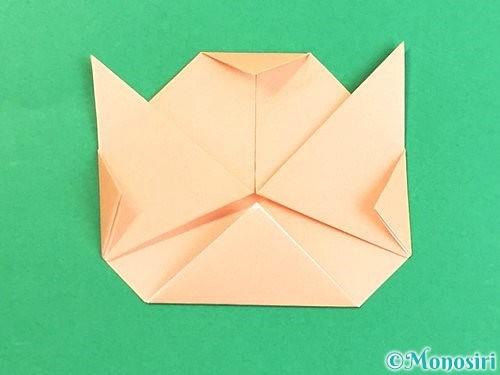 折り紙で豚の顔の折り方手順12