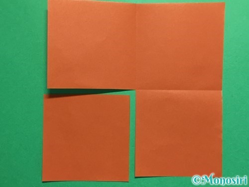 折り紙で立体的なひまわりの折り方手順3