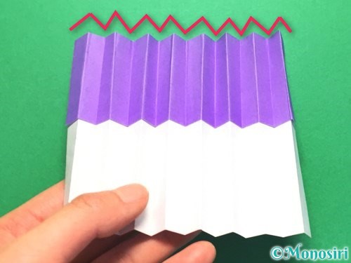 折り紙で扇子の折り方手順12