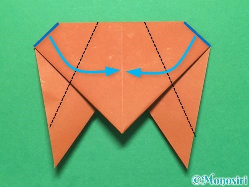折り紙でセミの折り方手順14