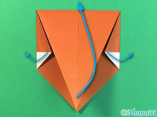 折り紙で立体的なカブトムシの折り方手順10