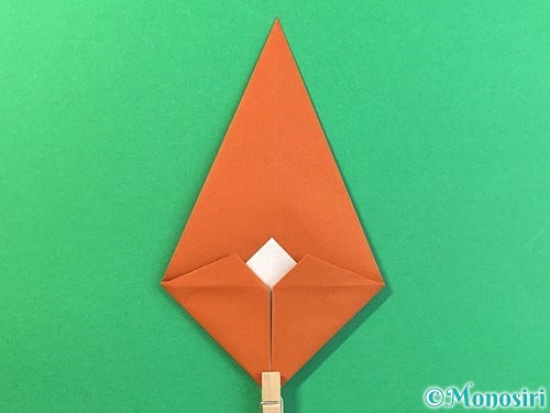 折り紙で立体的なカブトムシの折り方手順17
