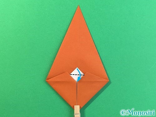 折り紙で立体的なカブトムシの折り方手順18