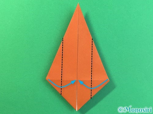 折り紙で立体的なカブトムシの折り方手順21