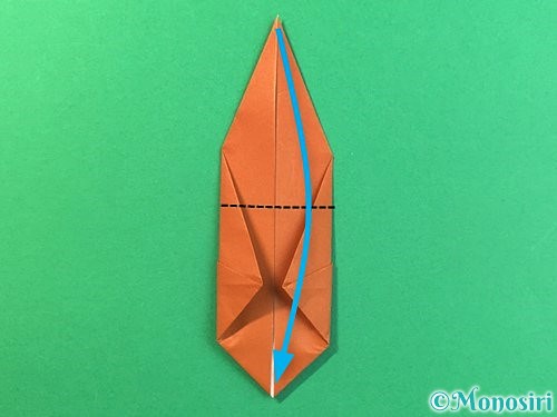 折り紙で立体的なカブトムシの折り方手順23