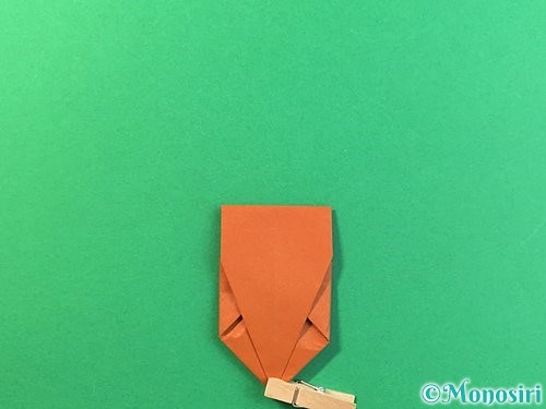 折り紙で立体的なカブトムシの折り方手順24