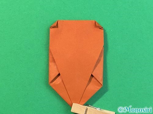 折り紙で立体的なカブトムシの折り方手順26