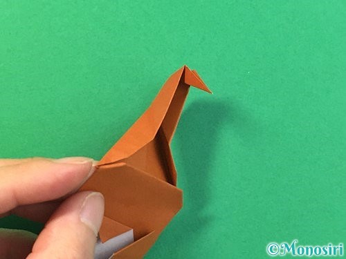 折り紙で立体的なカブトムシの折り方手順39