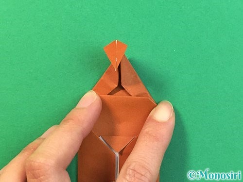 折り紙で立体的なカブトムシの折り方手順41