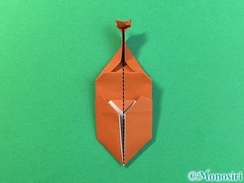 折り紙で立体的なカブトムシの折り方手順47