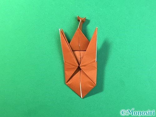 折り紙で立体的なカブトムシの折り方手順75