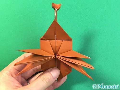 折り紙で立体的なカブトムシの折り方手順77