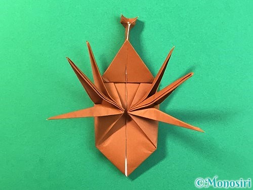 折り紙で立体的なカブトムシの折り方手順81