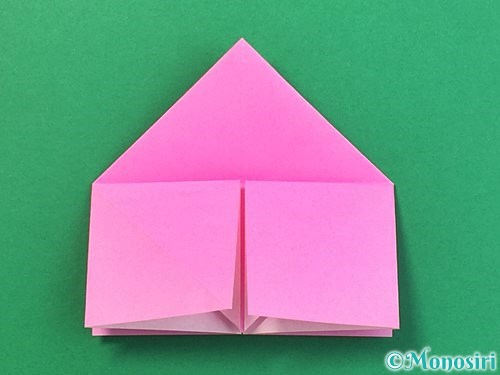 折り紙で立体的なバラの折り方手順17