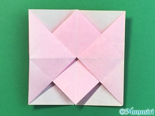 折り紙で立体的なバラの折り方手順23