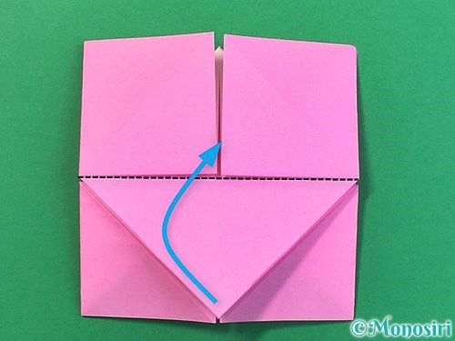 折り紙で立体的なバラの折り方手順26