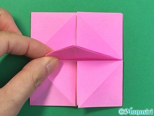 折り紙で立体的なバラの折り方手順27
