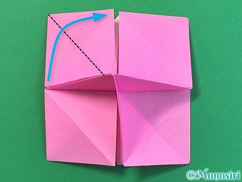 折り紙で立体的なバラの折り方手順32