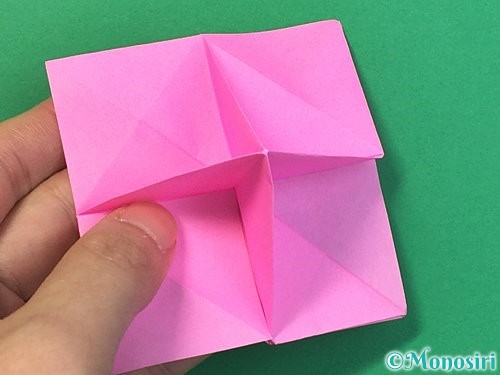 折り紙で立体的なバラの折り方手順35