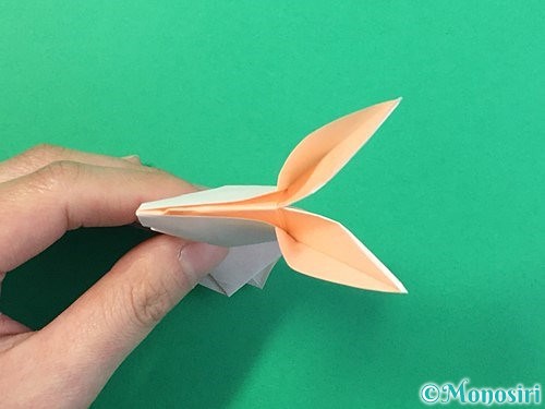 折り紙で立体的なうさぎ折り方手順48