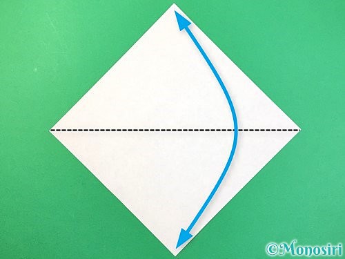 折り紙でトンボの折り方手順1