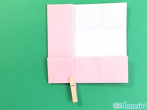 折り紙でコスモスの折り方手順19