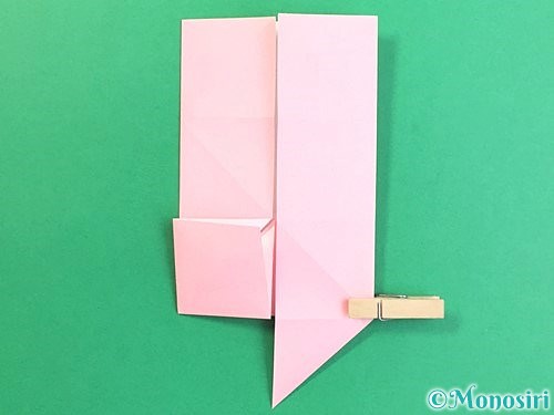 折り紙でコスモスの折り方手順23