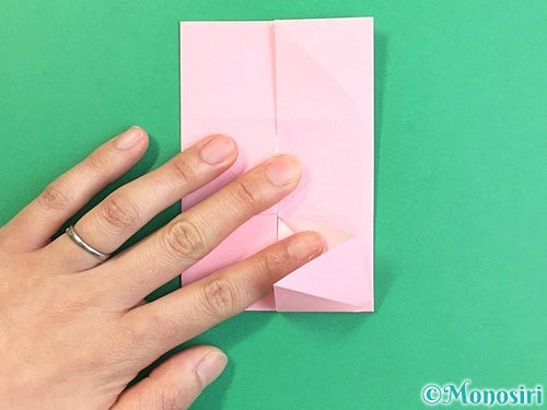 折り紙でコスモスの折り方手順25