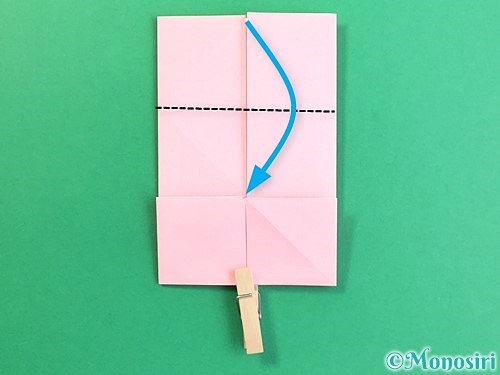 折り紙でコスモスの折り方手順27