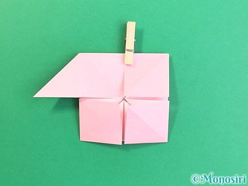 折り紙でコスモスの折り方手順33
