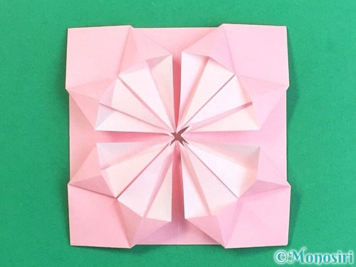 折り紙でコスモスの折り方手順40