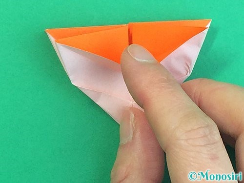 折り紙で立体的なガーベラの折り方手順39