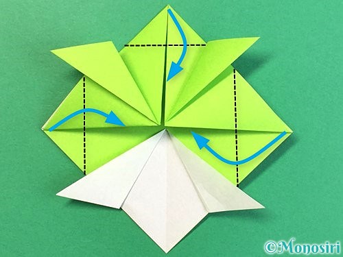 折り紙で亀の折り方手順15
