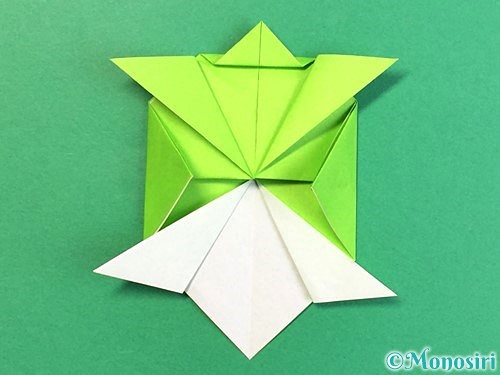 折り紙で亀の折り方手順18