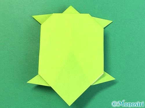 折り紙で亀の折り方手順19