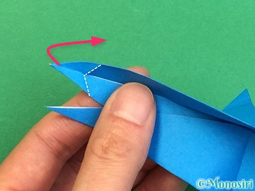 折り紙でサメの折り方手順36