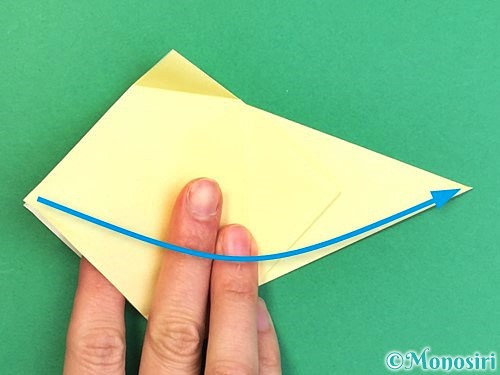 折り紙でアヒルの折り方手順21