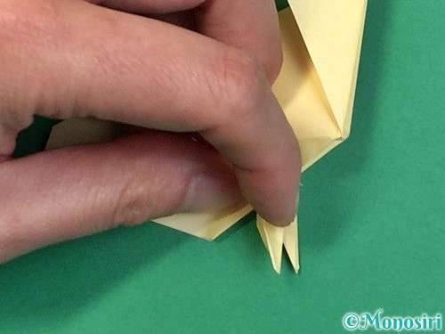 折り紙でアヒルの折り方手順56