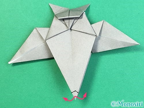 折り紙でフクロウの折り方手順41