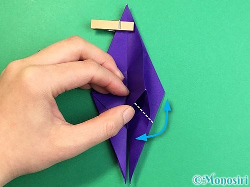 折り紙でカラスの折り方手順21