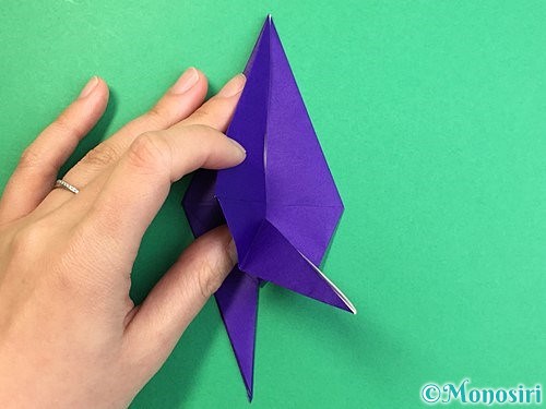 折り紙でカラスの折り方手順27