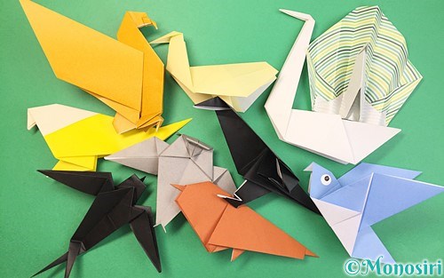 折り紙で折った鳥